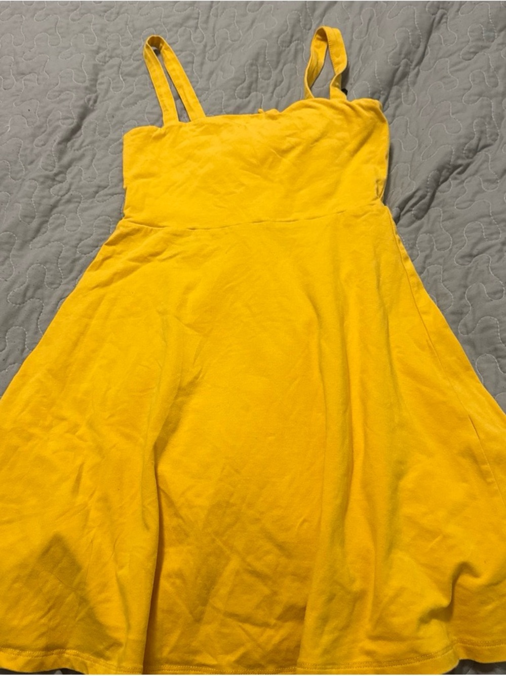Forever 21 Bright Yellow Spaghetti-Strap Mini Dress